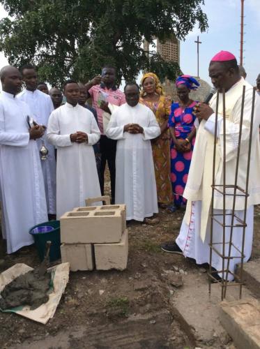 Laying of foundation of a chapel at Oke Maria Pilgrimage & Retreat Centre by Most Rev. Emmanuel Badejo