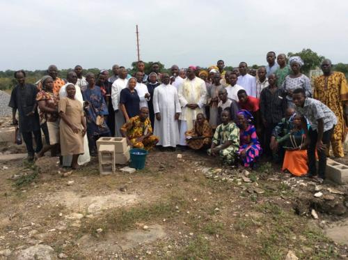 Laying of foundation of a chapel at Oke Maria Pilgrimage & Retreat Centre by Most Rev. Emmanuel Badejo