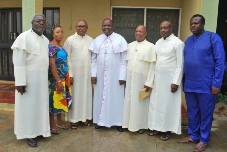 Bishop Emmanuel Badejo with the new Executive members of SIGNIS Nigeria
