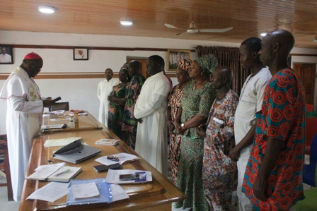 Bishop Badejo meeting with the representatives of the Laity
