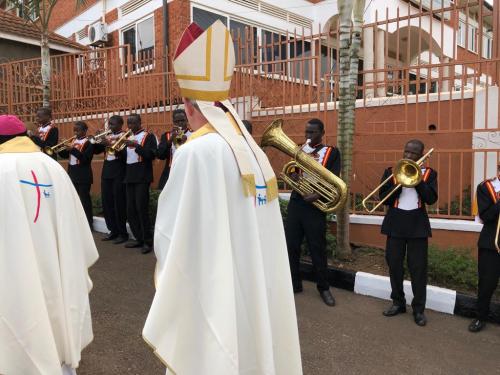 The African Bishops at the SECAM Golden Jubilee Opening ceremony in Kampala, Uganda