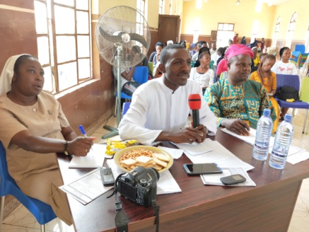 The Judges, Rev. Fr Jolasun, Sr Clare Odebunmi, OSF and Mr Joachim oshin