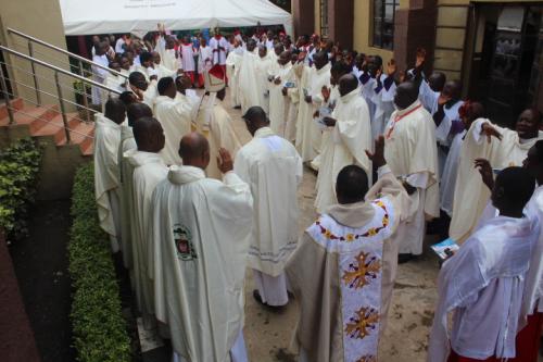 The Bishop and Priests at the 2019 Diocesan Harvest on 5th of October.