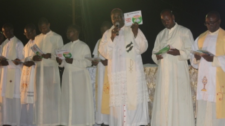 Bishop Badejo introducing the Diocesan Pastoral Plan (2020 to 2030)
