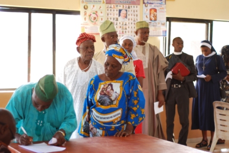 Some of the participants on the registration queue.