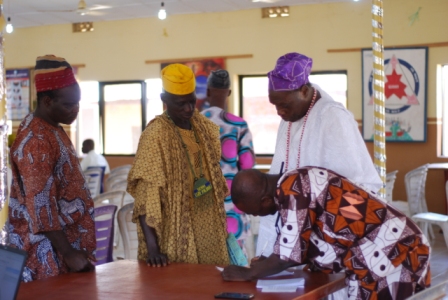 Some of the adherents of the Traditional Religion during the registration.