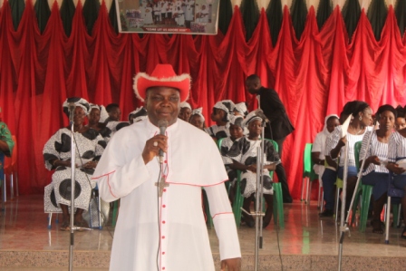 Bishop Badejo giving the welcome address.