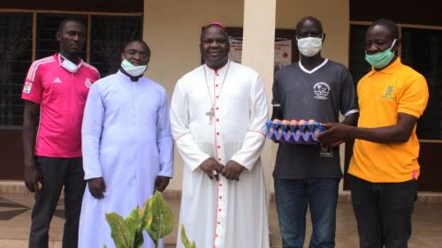 The presentation of first production from poultry unit of JDPM, Oyo Diocese in partnership with the Pontifical Mission Society.