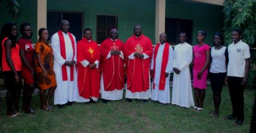 Group photograph after the 25th Anniversary Mass of Archbishop Abegunrin at the Jubilee House on May 14th, 2020.