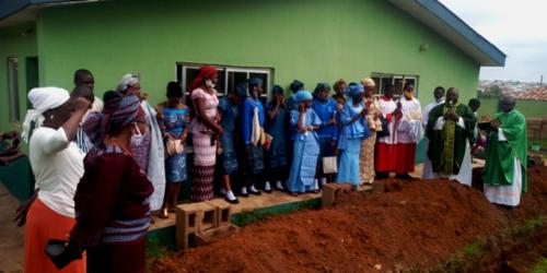 Laying of the foundation of the priest's rectory at St John the Baptist, Agunpopo on Sunday 19th of July, 2020.